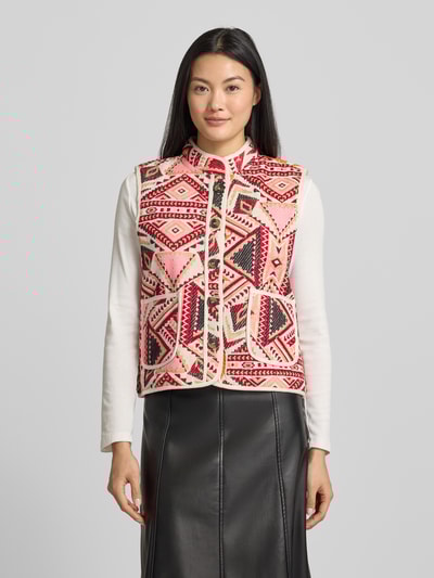 LOLLYS LAUNDRY Weste mit Stehkragen Modell 'Cairo' Rot 4