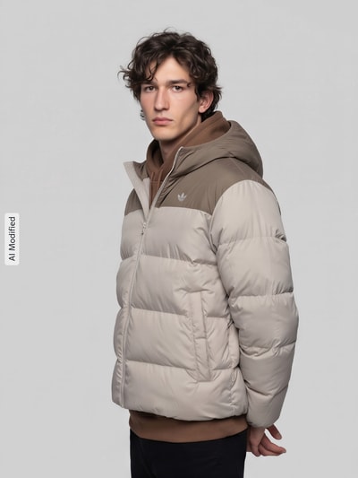 adidas Originals Gewatteerd jack met capuchon Zand - 4