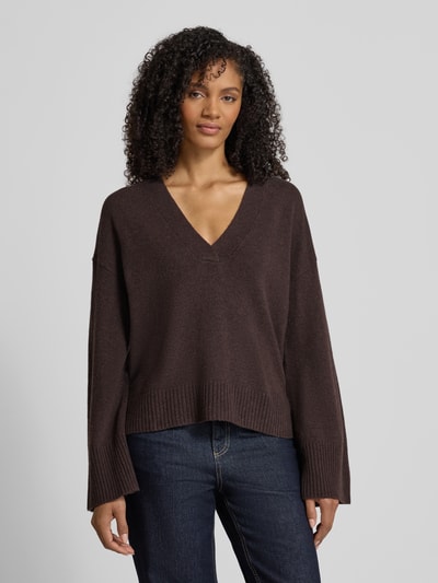 My Essential Wardrobe Gebreide pullover met kasjmier Chocoladebruin - 4