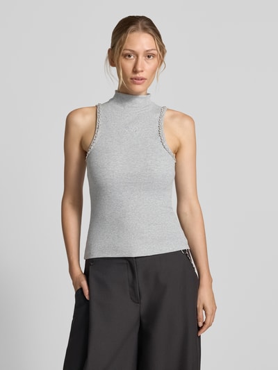 Cph Muse Slim Fit Top aus Baumwoll-Mix Hellgrau Melange 4