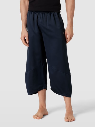 Emporio Armani Spodnie od piżamy z detalem z logo model ‘DELUXE’ Ciemnoniebieski 4