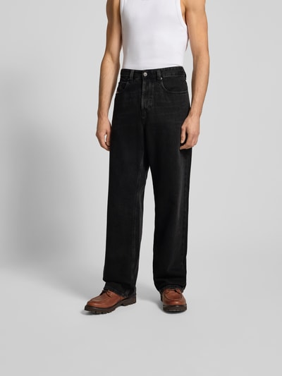 Diesel Wide Fit Jeans mit Logo-Patch Black 4
