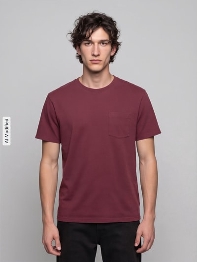 Levi's® Regular Fit T-Shirt aus reiner Baumwolle  Bordeaux 4