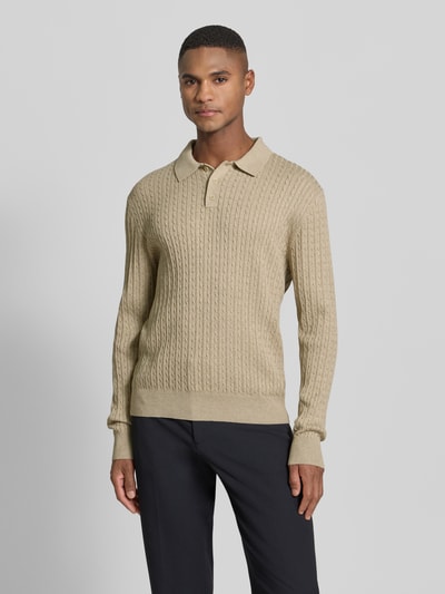MCNEAL Gebreide pullover met polokraag Roodbruin gemêleerd - 4