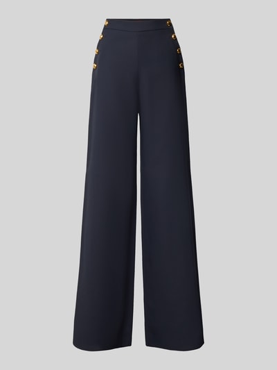 Max Mara Studio Weite Hose aus reiner Baumwolle Modell 'BETULLA' Marine 1