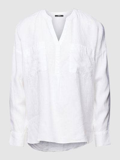 Esprit Collection Bluzka z lnu z kieszeniami na piersi Złamany biały 2