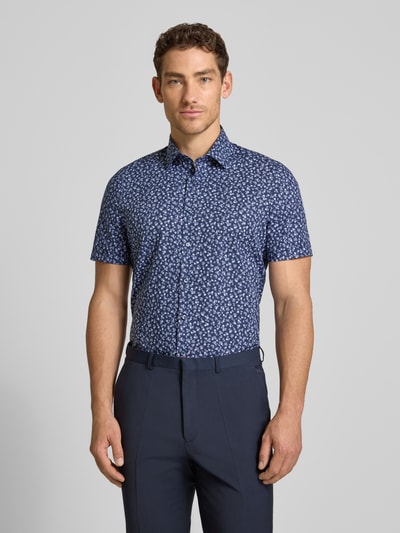 OLYMP Level 5 Slim Fit Freizeithemd mit floralem Allover-Print Marine 4