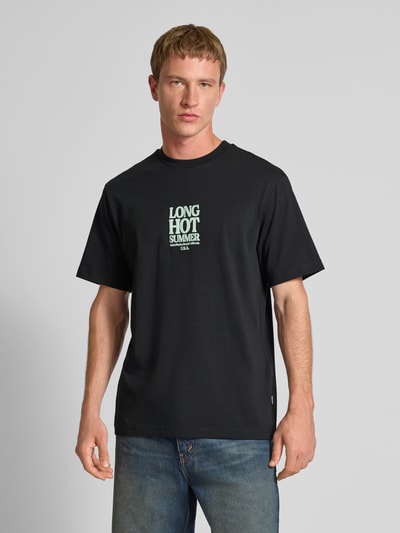 Only & Sons T-shirt o kroju relaxed fit z czystej bawełny model ‘KENNY’ Czarny 4