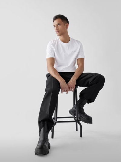 Marni T-Shirt mit Label-Print Weiß 3