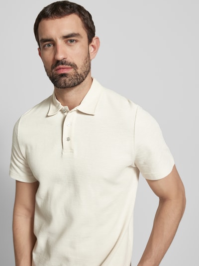 s.Oliver RED LABEL Regular Fit Poloshirt aus Baumwoll-Mix Sand 3