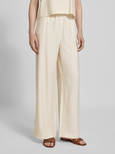 MSCH Copenhagen Spodnie materiałowe z wysokim stanem i elastycznym pasem model ‘Disa’ Piaskowy 4