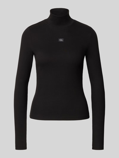 Calvin Klein Jeans Shirt met lange mouwen en opstaande kraag Zwart - 2