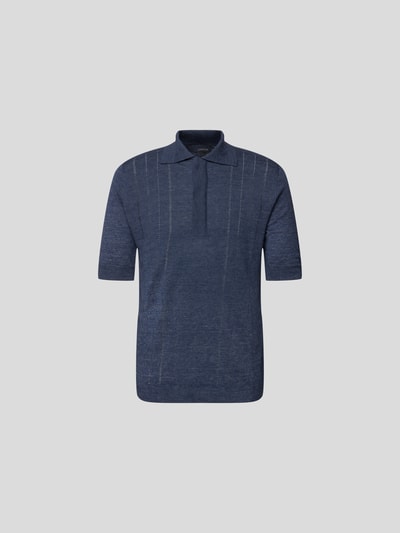 Lardini Poloshirt aus Leinen Dunkelblau 2