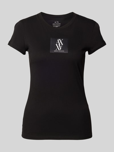 ARMANI EXCHANGE T-shirt z nadrukiem z logo Czarny 2