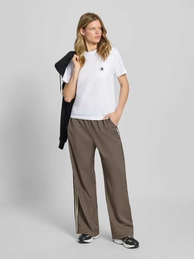 Carhartt Work In Progress T-shirt z okrągłym dekoltem i kieszenią na piersi Biały 1