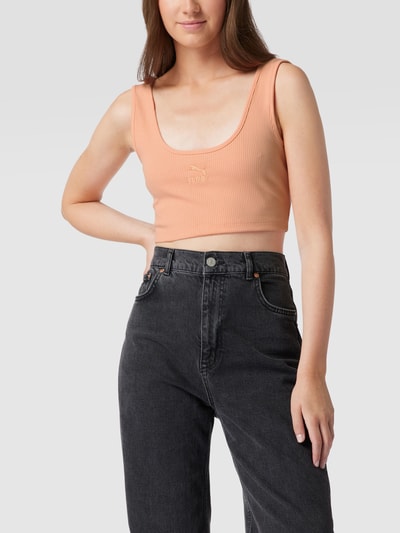 PUMA PERFORMANCE Crop Top mit Label-Stitching Apricot 4