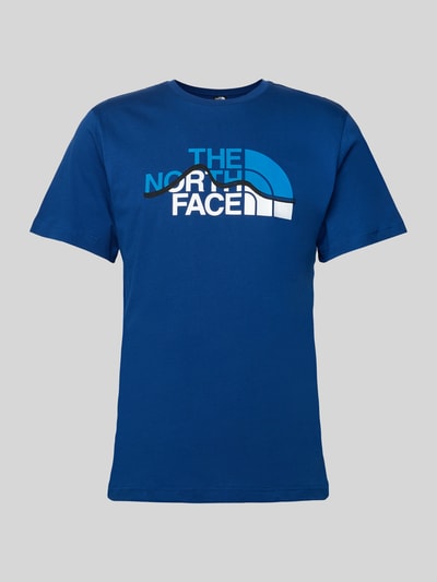 The North Face T-Shirt mit Label-Print Modell 'MOUNTAIN LINE' Dunkelblau 1