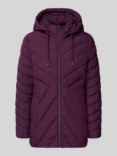 Christian Berg Woman Selection Gewatteerd jack met ritszakken Aubergine - 2