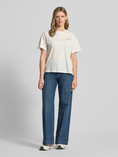 Marc O'Polo DENIM Koszulka o kroju relaxed fit z czystej bawełny - Special Drop Złamany biały 1