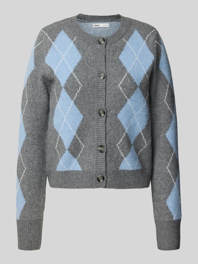Only Regular fit gebreid jack met wol, modell 'BRIGHTON' Lichtblauw - 2