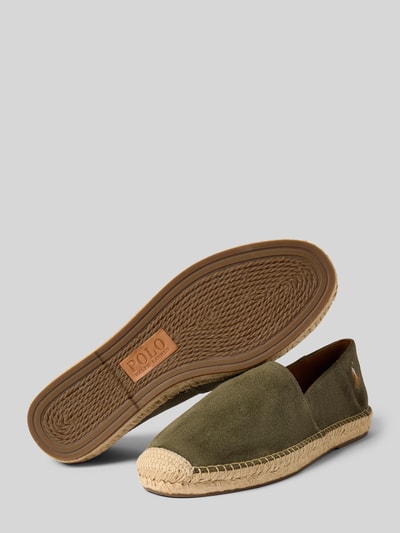 Polo Ralph Lauren Espadrilles met logostitching, model 'CEVIO' Donkergroen - 4