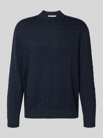 SELECTED HOMME Regular fit gebreide pullover van puur katoen, model 'PHILIP' Donkerblauw - 2
