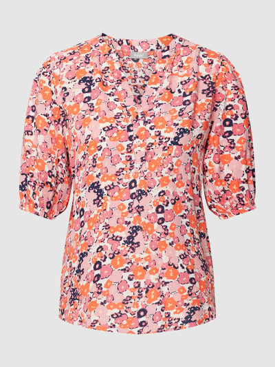 Fransa Blouse met all-over bloemenmotief, model 'Merla' Felroze - 2