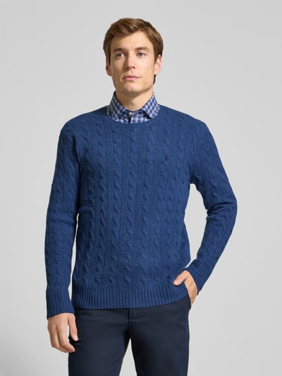 Polo Ralph Lauren Regular fit gebreide pullover van een mix van wol en kasjmier Blauw - 4