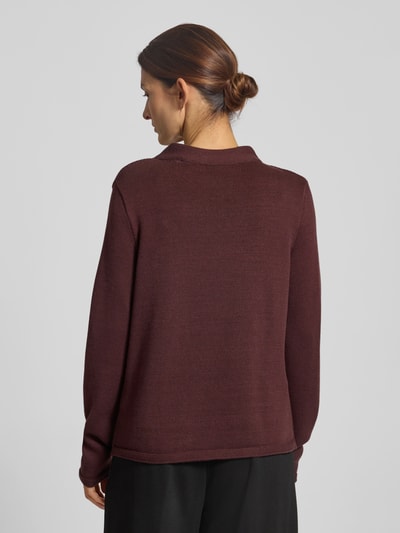 Marc O'Polo Regular fit gebreide pullover van zuiver katoen Bordeaux - 5