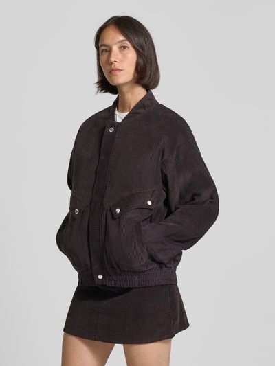 LOLLYS LAUNDRY Jack met opstaande kraag, model 'Hawaii' Chocoladebruin - 4