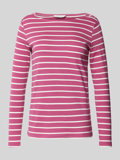 Tom Tailor Regular Fit Langarmshirt mit Bio-Baumwolle Pink 2