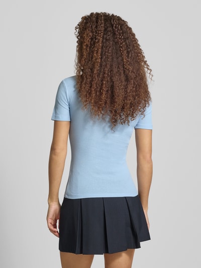PIECES Slim Fit T-Shirt aus Baumwoll-Mix Modell 'RUKA' Hellblau 5