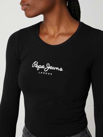 Pepe Jeans Longsleeve mit Stretch-Anteil Modell 'New Virginia' Black 3