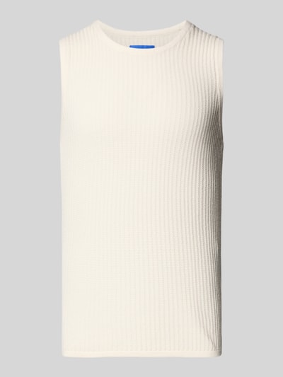 Jack & Jones Bezrękawnik z okrągłym dekoltem model ‘MARRAKECH’ Złamany biały 2