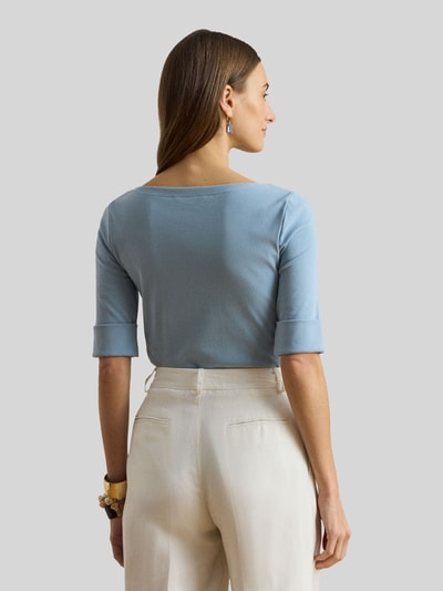 Lauren Ralph Lauren Slim Fit T-Shirt aus reiner Baumwolle Hellblau 5