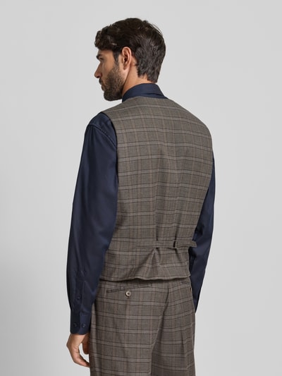 Christian Berg Men Regular fit gilet met steekzakken Middenbruin - 5