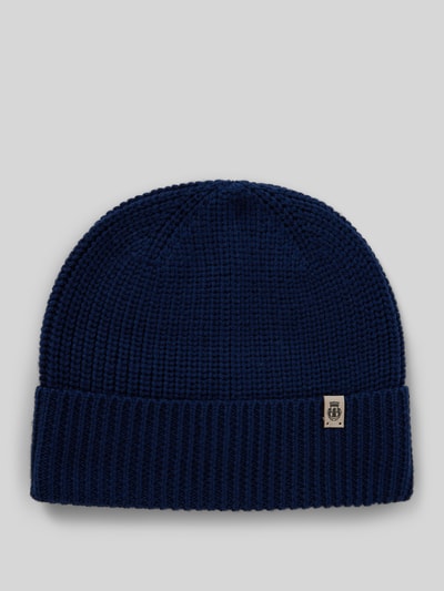 Roeckl Beanie mit Label-Detail Modell 'Pure Merino' Marine 1