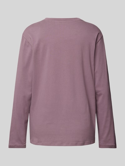 Schiesser Longsleeve mit geripptem Rundhalsausschnitt Lila 3