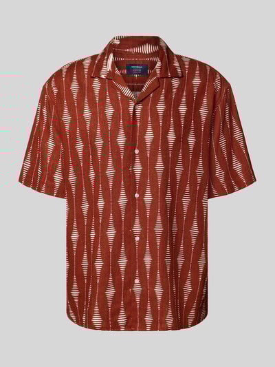 MCNEAL Vrijetijdsoverhemd van een mix van viscose en linnen Donkerrood - 2