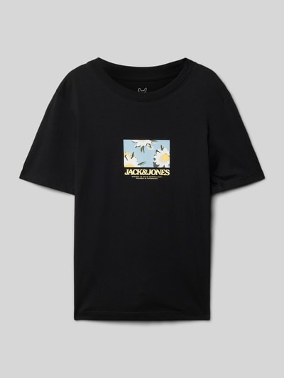 Jack & Jones T-Shirt mit Label-Print Modell 'TAVIRA' Black 1