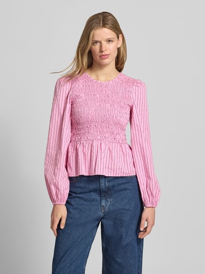 Marc O'Polo DENIM Slim Fit Bluse aus Baumwoll-Mix Pink 4