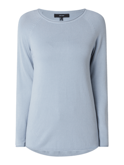 Vero Moda Pullover mit Raglanärmeln Modell 'Nellie' Rauchblau Melange 2