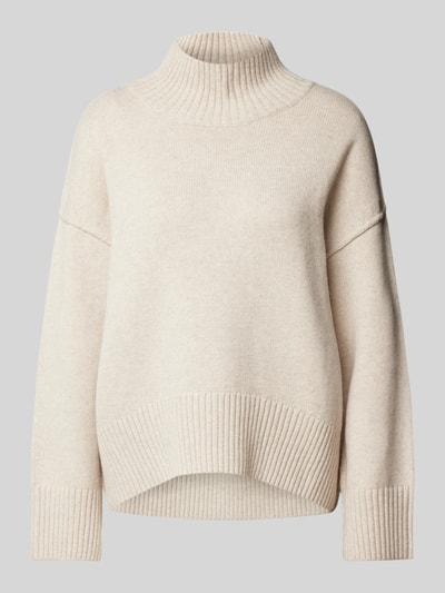 Oui Strickpullover mit Turtleneck Beige 2