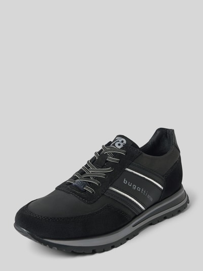 bugatti Sneaker aus Leder mit Label-Details Modell 'Philip' Black 1