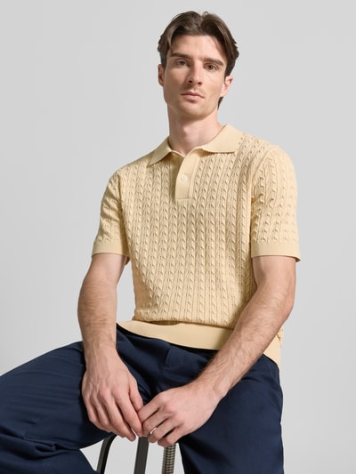 Selected Homme Koszulka polo z czystej bawełny o kroju regular fit model 'MATTIS' Piaskowy 3