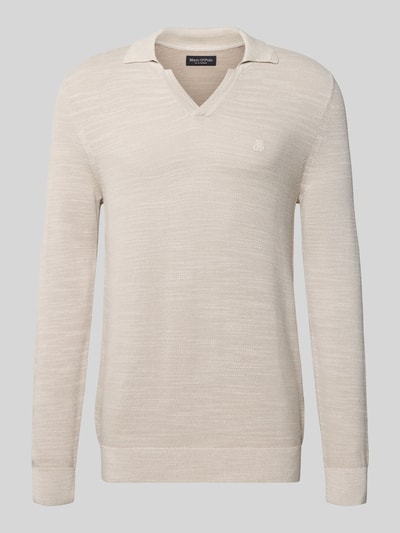 Marc O'Polo Regular Fit Pullover aus reiner Baumwolle Offwhite Melange 2
