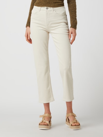 Marc O'Polo Straight Fit High Waist Jeans mit Stretch-Anteil Modell 'Linde'  Sand 4