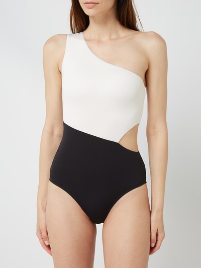 Seafolly Badeanzug mit One Shoulder Träger Black 3