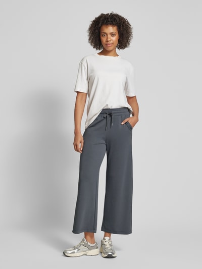 Soyaconcept Wide leg sweatpants met tunnelkoord Grafiet - 1