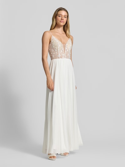 Hey Kyla Brautkleid mit Ziersteinbesatz Offwhite 1